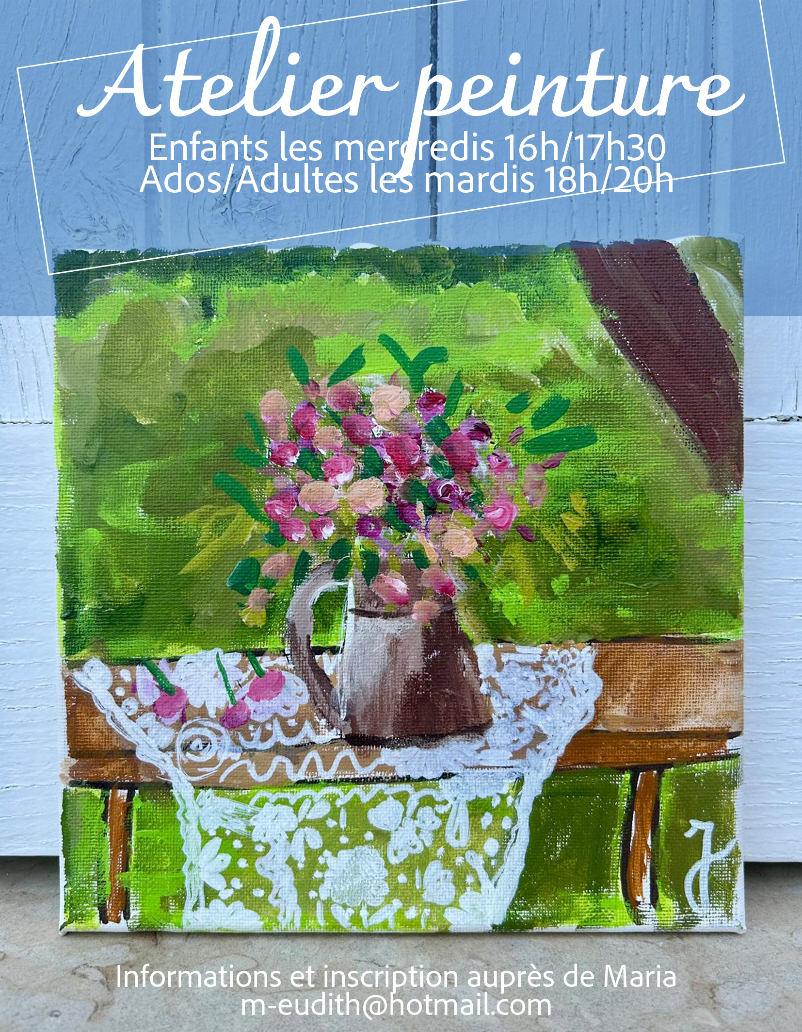 Les ateliers peintures ados adultes changent de jour !